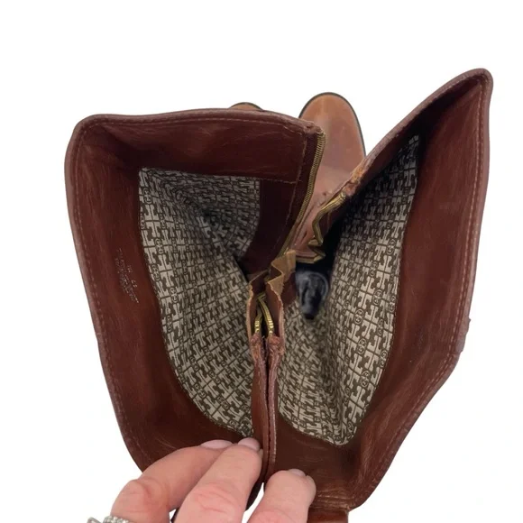 Tory Burch Alessandra Tall Riding Boots 7 Brown - Picture 15 of 16